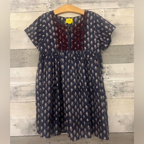 Roller Rabbit Navy and Burgundy Kids Dress - Picture 1 of 2